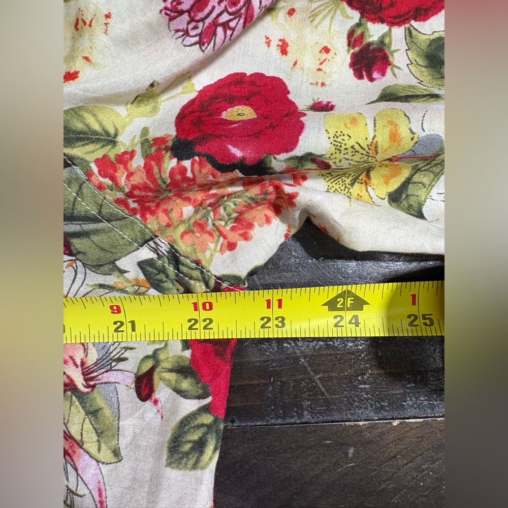 Soft Surroundings Floral Silk Blend Blouse - Women’s Size Large - Picture 8 of 10